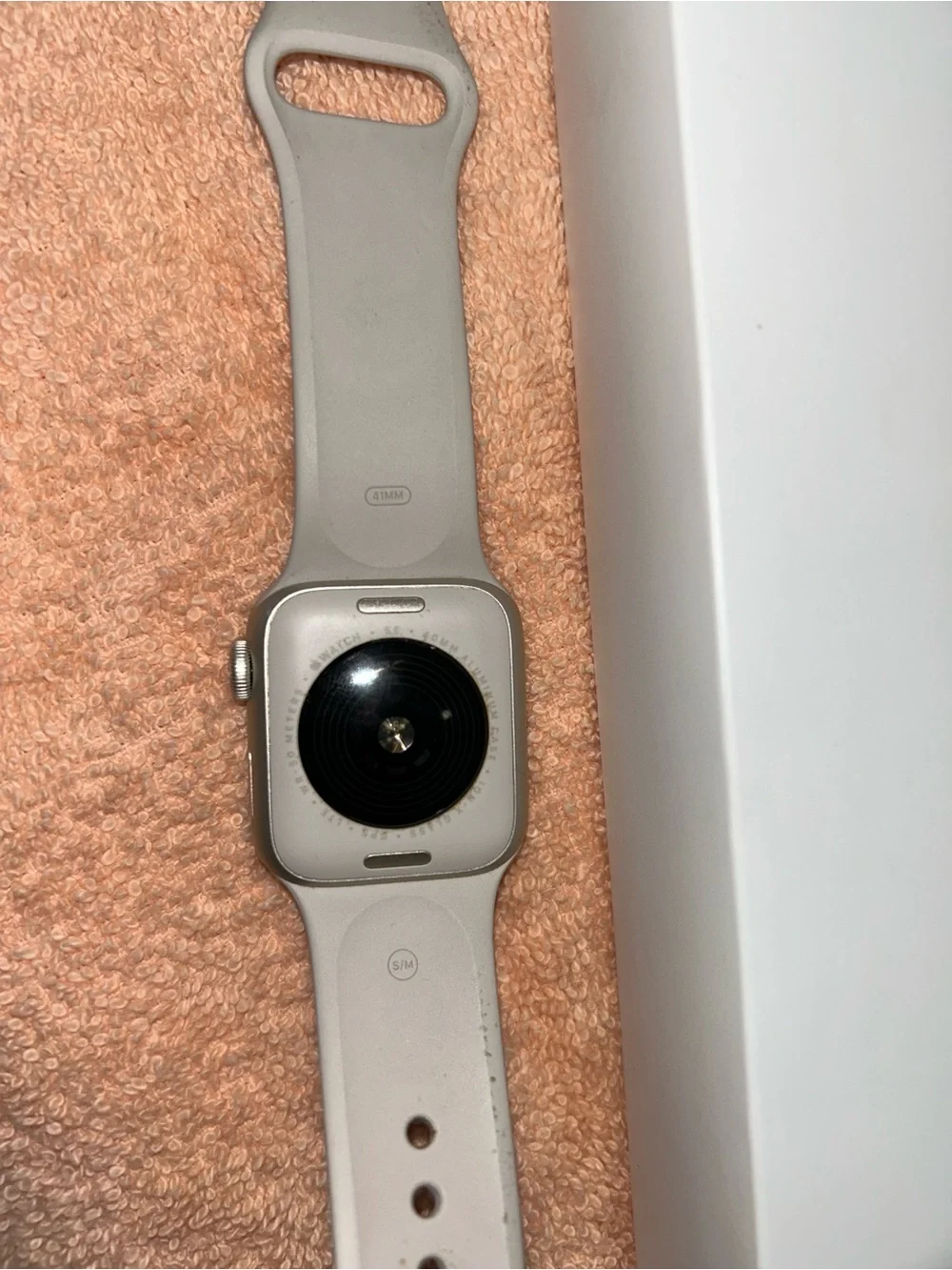 Apple Watch with Starlight/Sand Sport Band